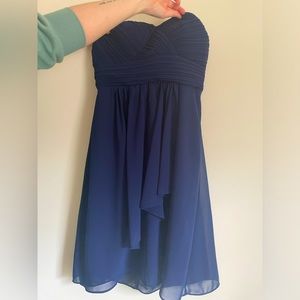 strapless navy dress from Amazon. US 6